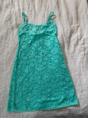 Cosabella Turquoise Lace Chemise with Adjustable Straps